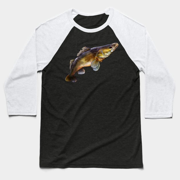 Walleye Baseball T-Shirt by Sandarmi